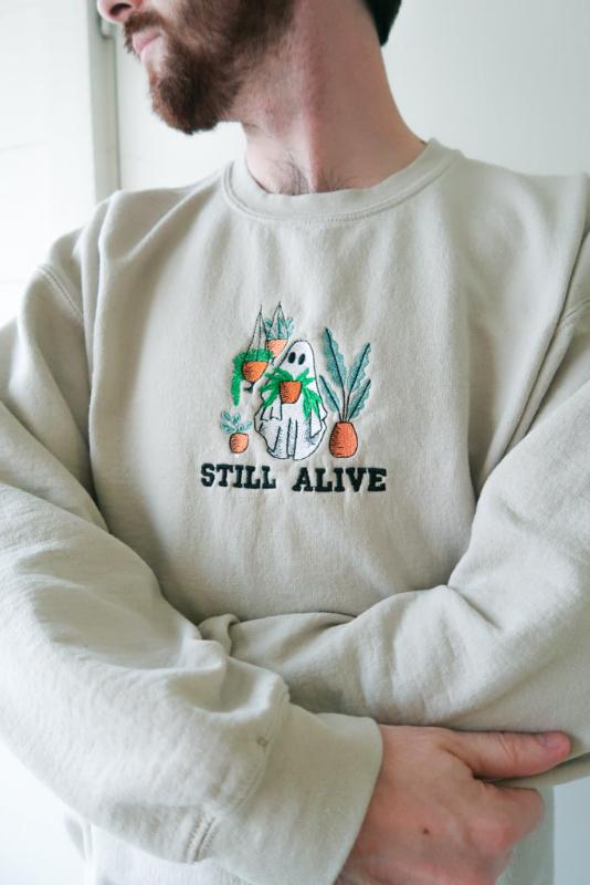 Still Alive Ghost Plant Crewneck