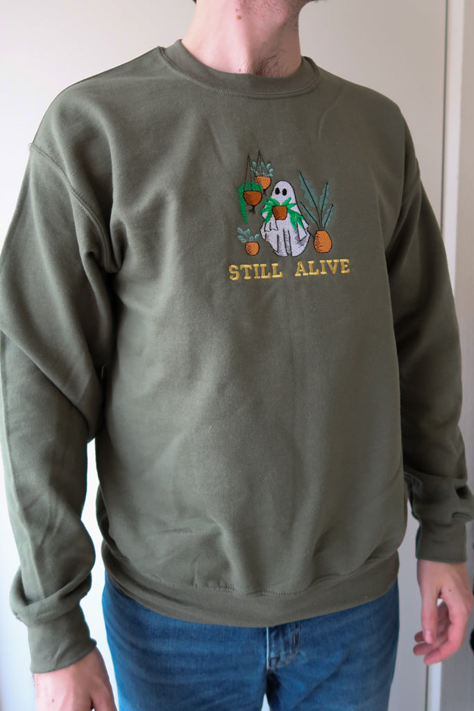 Still Alive Ghost Plant Crewneck